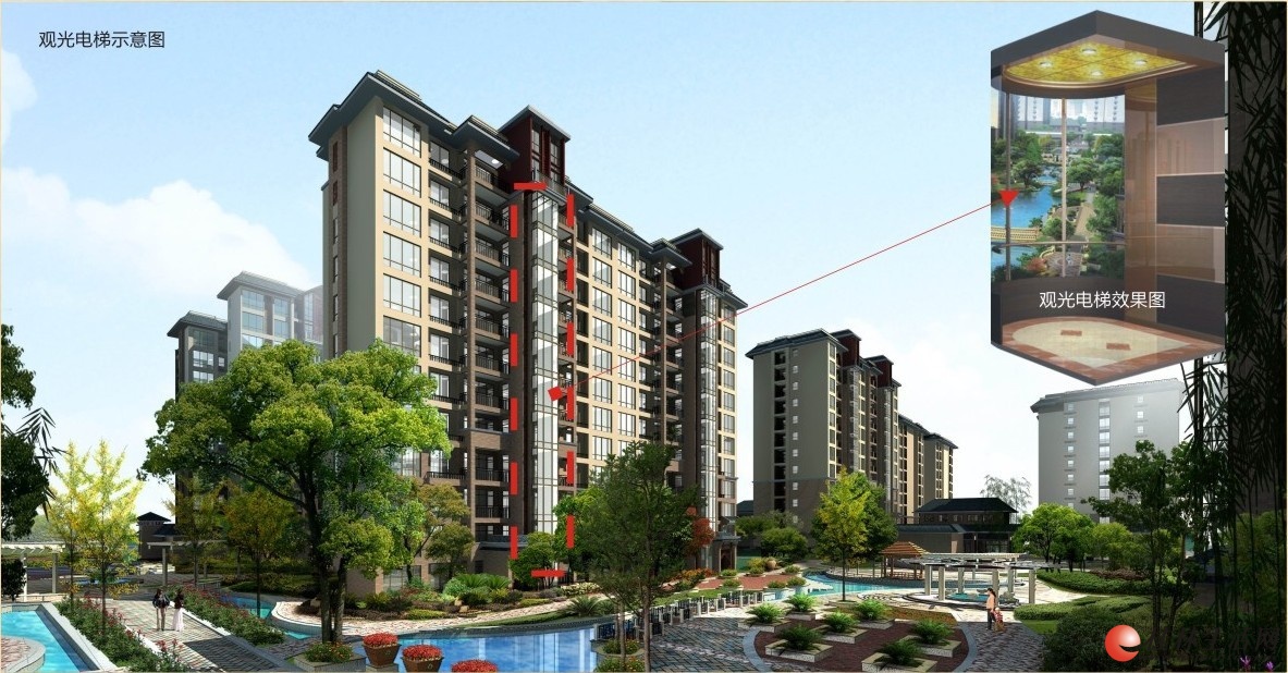 观光电梯效果图