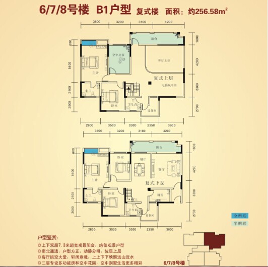 8号楼B1户型 复式楼 