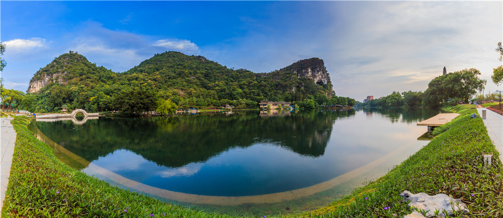 塔山鸟瞰及实景图