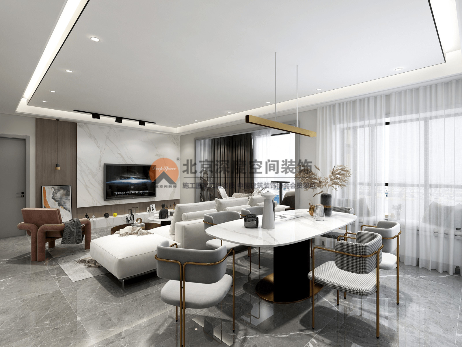 兴进御园现代轻奢风格装修