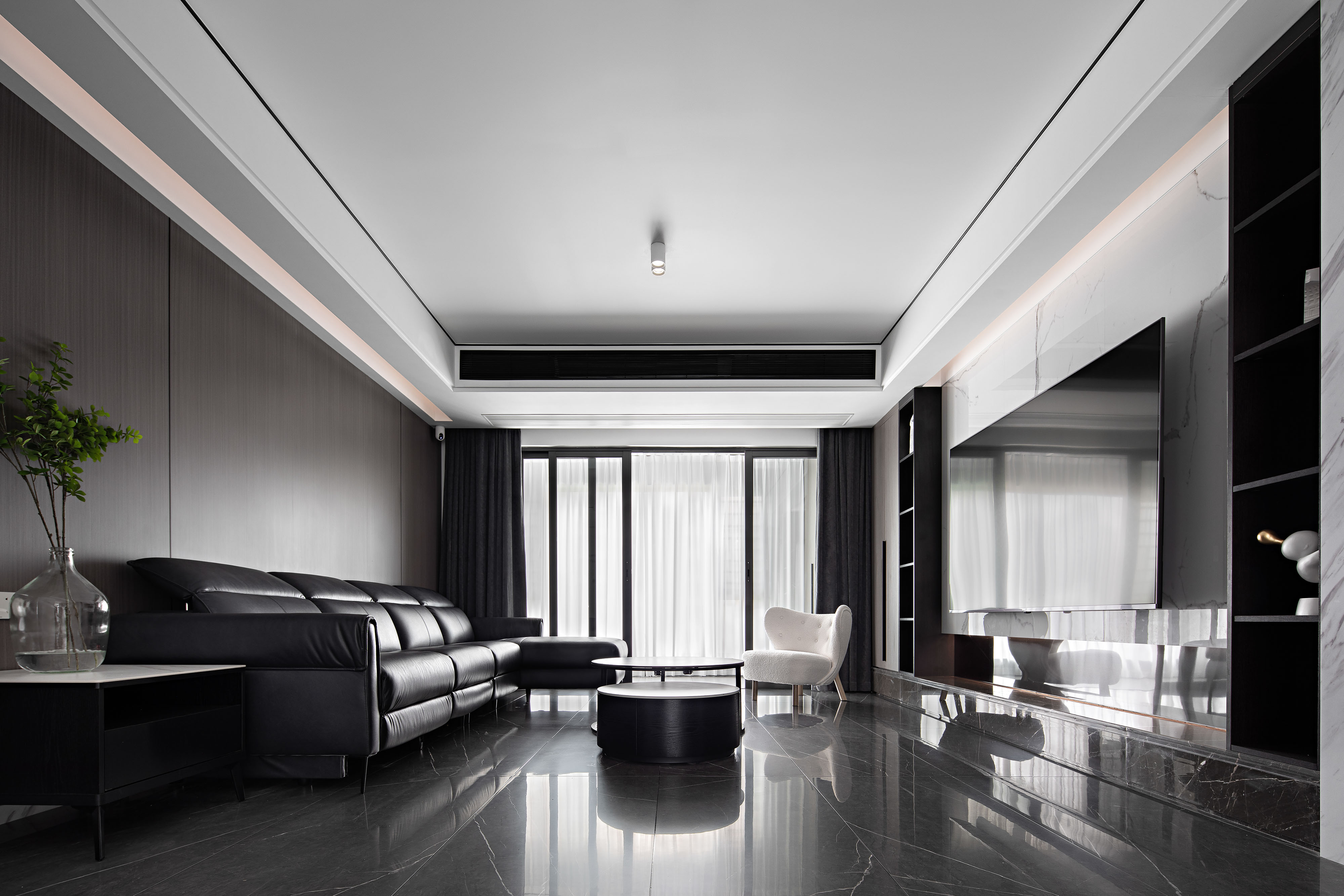 华润中园166㎡ 现代黑白灰 实景
