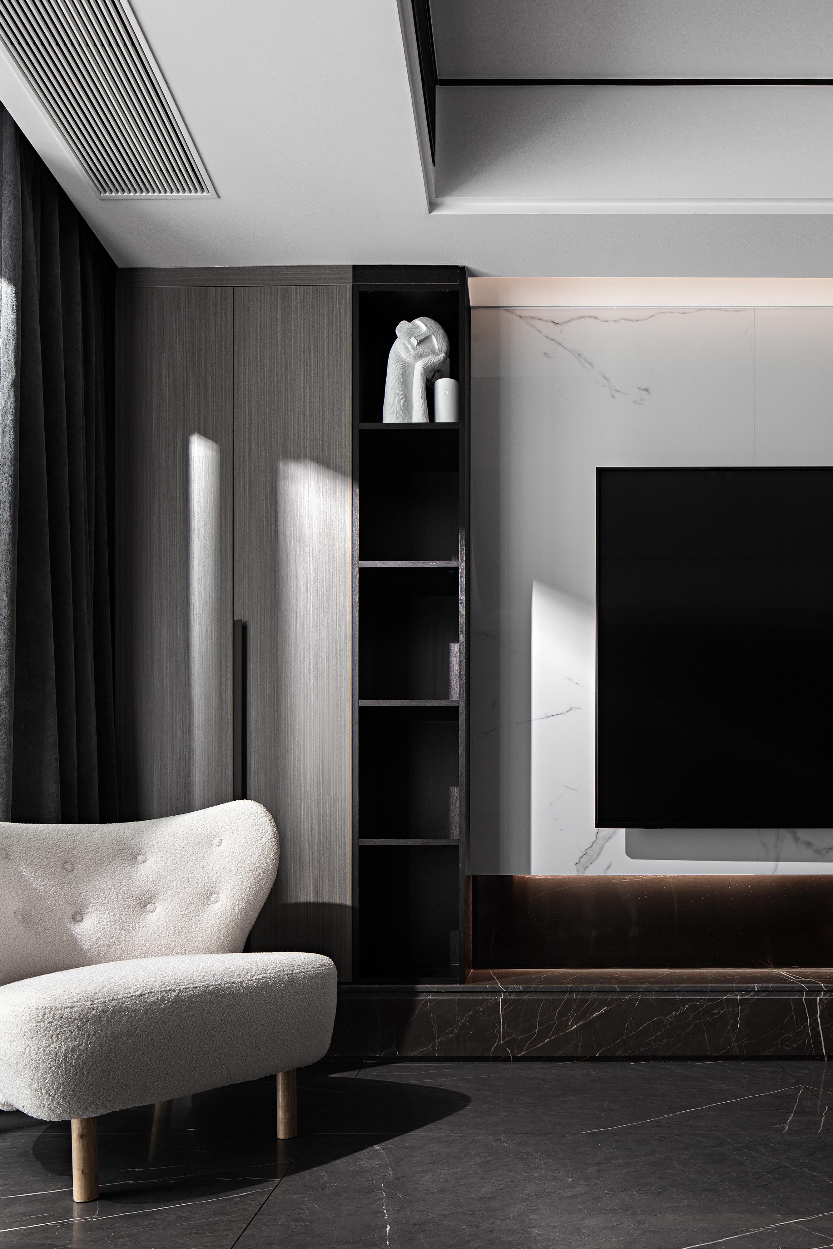 华润中园166㎡ 现代黑白灰 实景