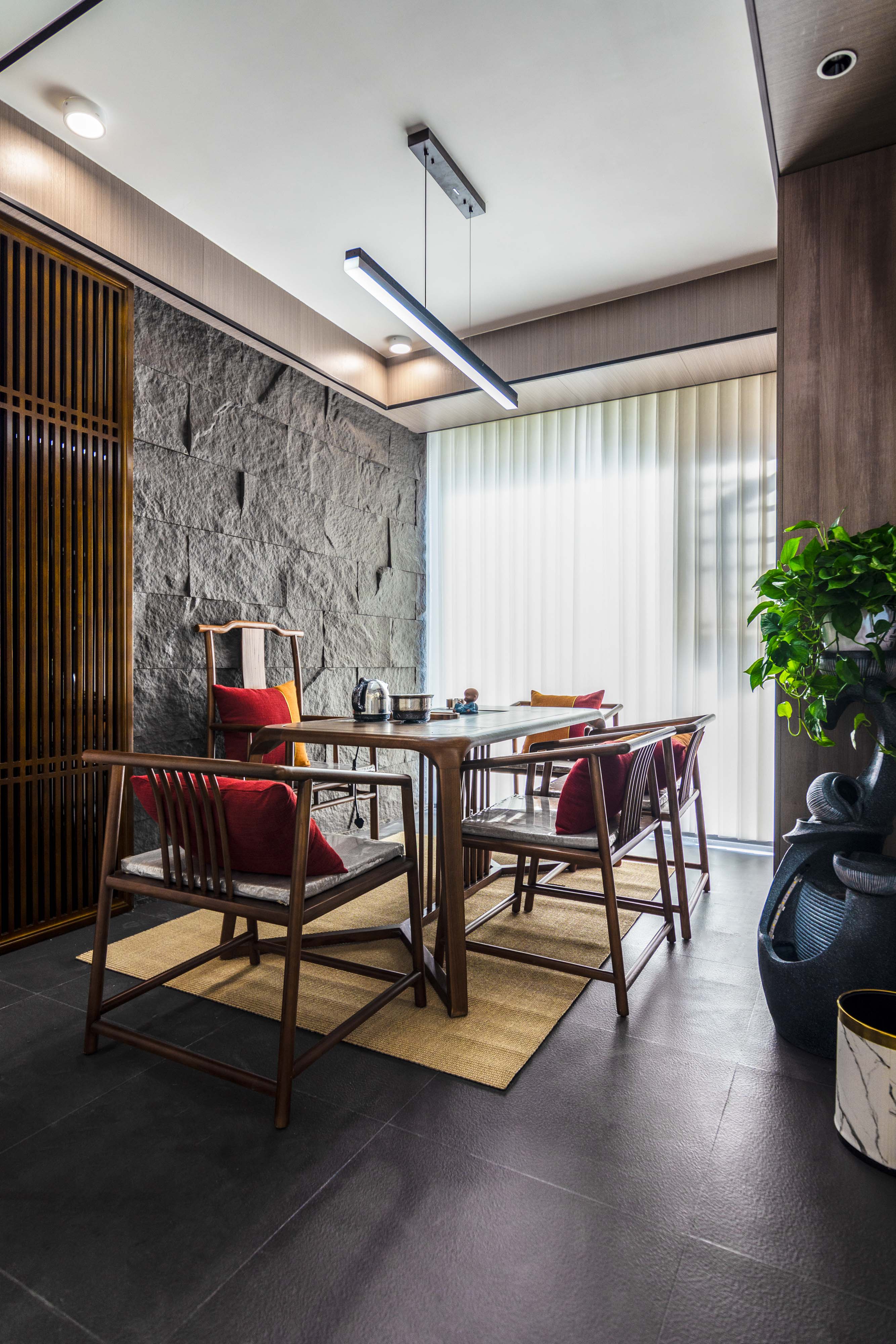 龙胜幸福里170平 新中式  实景