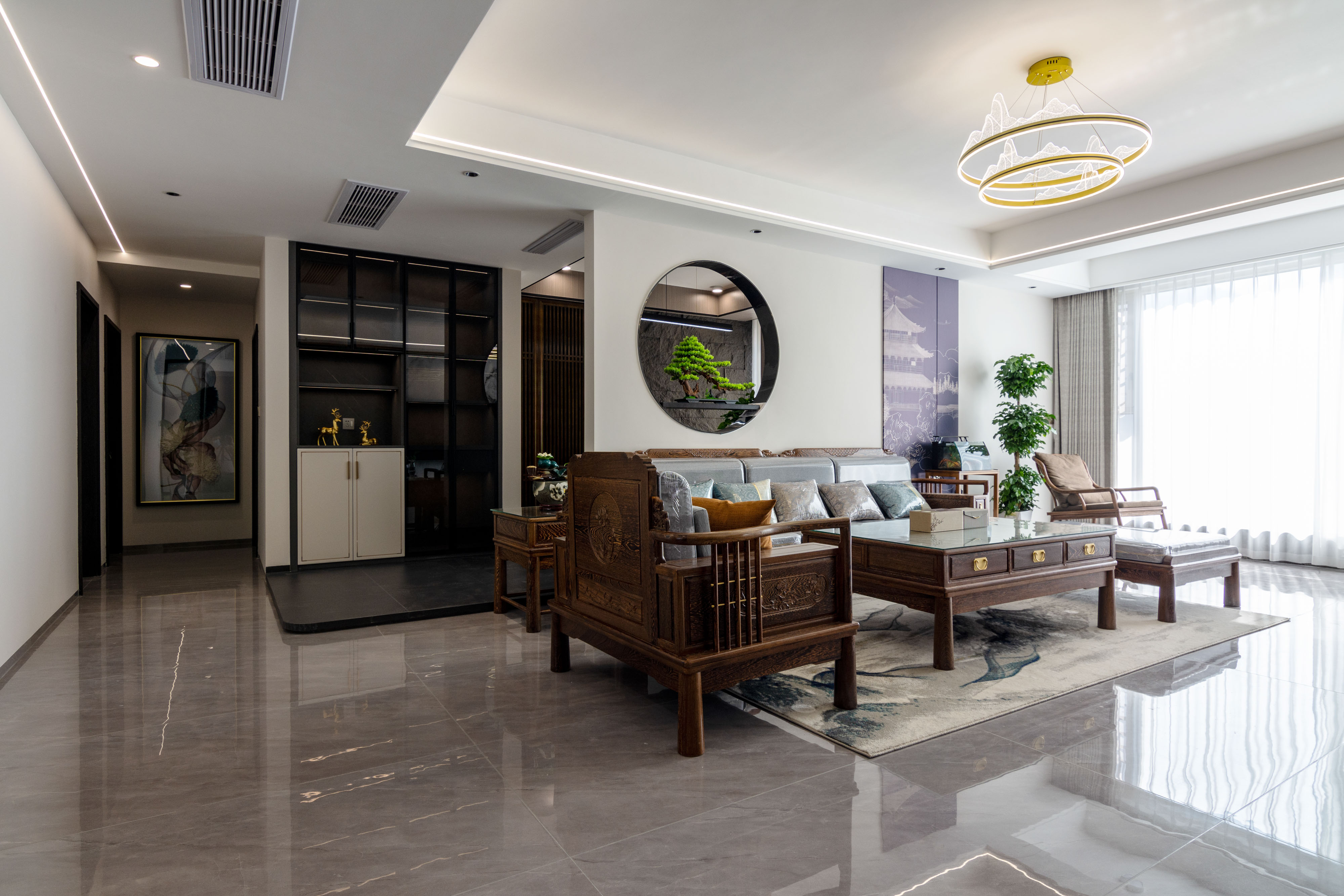 龙胜幸福里170平 新中式  实景