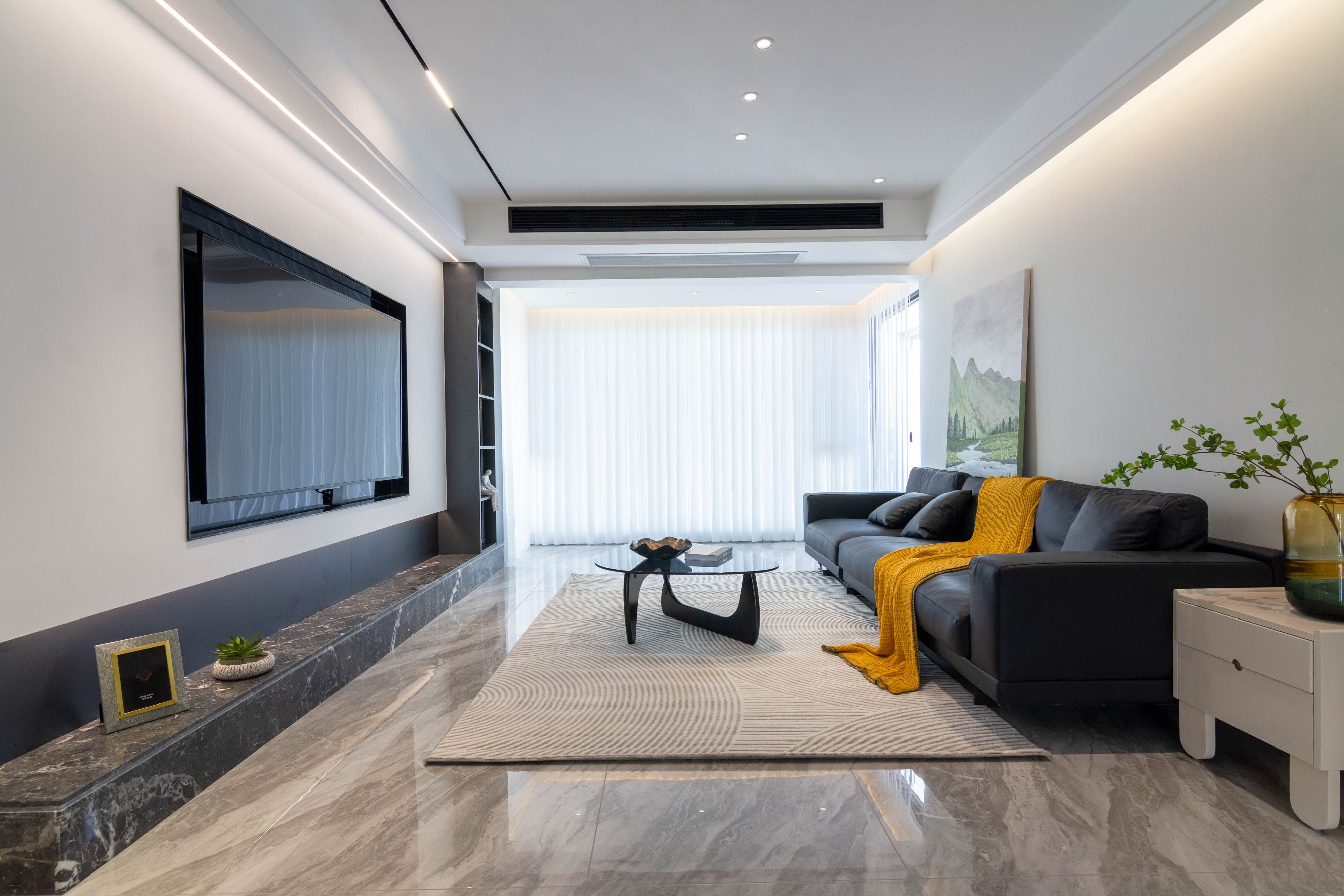 华润万象府145㎡现代简约黑白灰